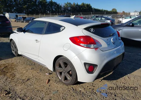 2015 Hyundai Veloster Turbo из США, поврежденный, VIN KMHTC6AE8FU228391